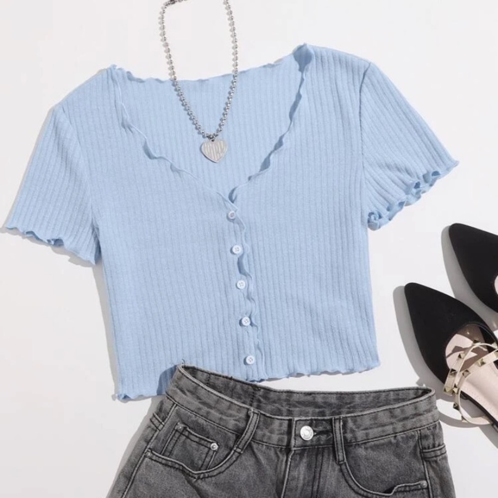 Baby Blue Crop top ✨
